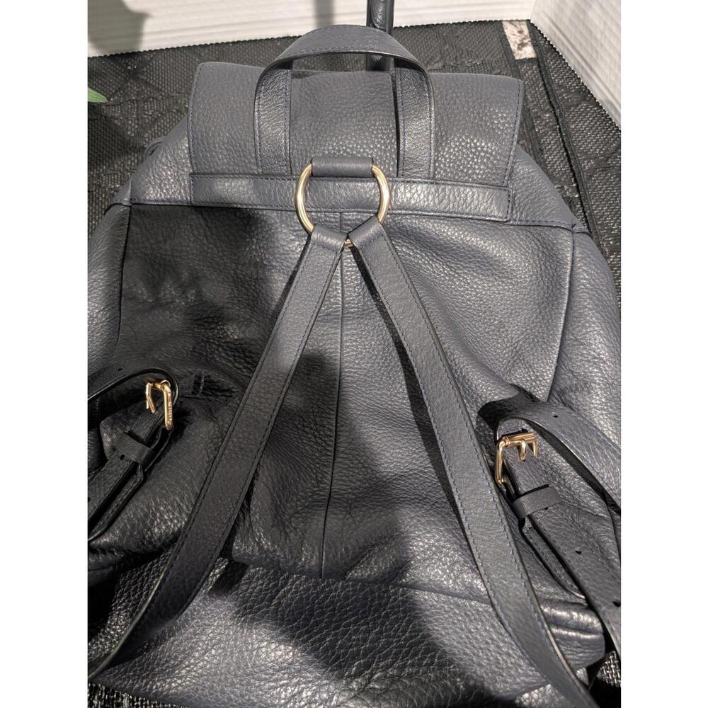 Coach Navy Pebble Leather Backpack - Picture 4 of 6